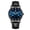 Gunmetal/Blue, variant on CARRIBEAN JOE Men's Analog Watch, Teal Gradient Sunray Dial, Silver Round Case, Brown Vegan Leather Strap, Quartz Movement, Casual Dress Fashion Wrist Watch
