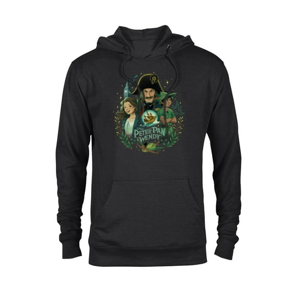 Disney Peter Pan & Wendy Illustrated Characters Disney - Pullover Hoodie for Adults - Customized-Black