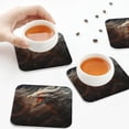 thumbnail image 3 of KLL Drink Coasters Set Square of 4,PU Leather Absorbent Coasters Set Decorative Coffee Cup Coasters Housewarming Gift for Home Decor-Abstract White Dragon, 3 of 5