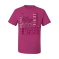 thumbnail image 2 of Wild Bobby Breast Cancer Awareness Words of Encouragement Distressed Breast Cancer Awareness Men Tee, Fuschia, XX-Large, 2 of 6