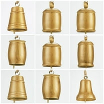 Christmas Tree Ornaments Bells, Christmas Brass Cow Shabby Style Metal Hanging Cow Bells Decor Christmas Decorations Rope Bells