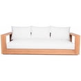 thumbnail image 2 of Maklaine Contemporary Off White Water Resisting Fabric Outdoor Sofa, 2 of 11