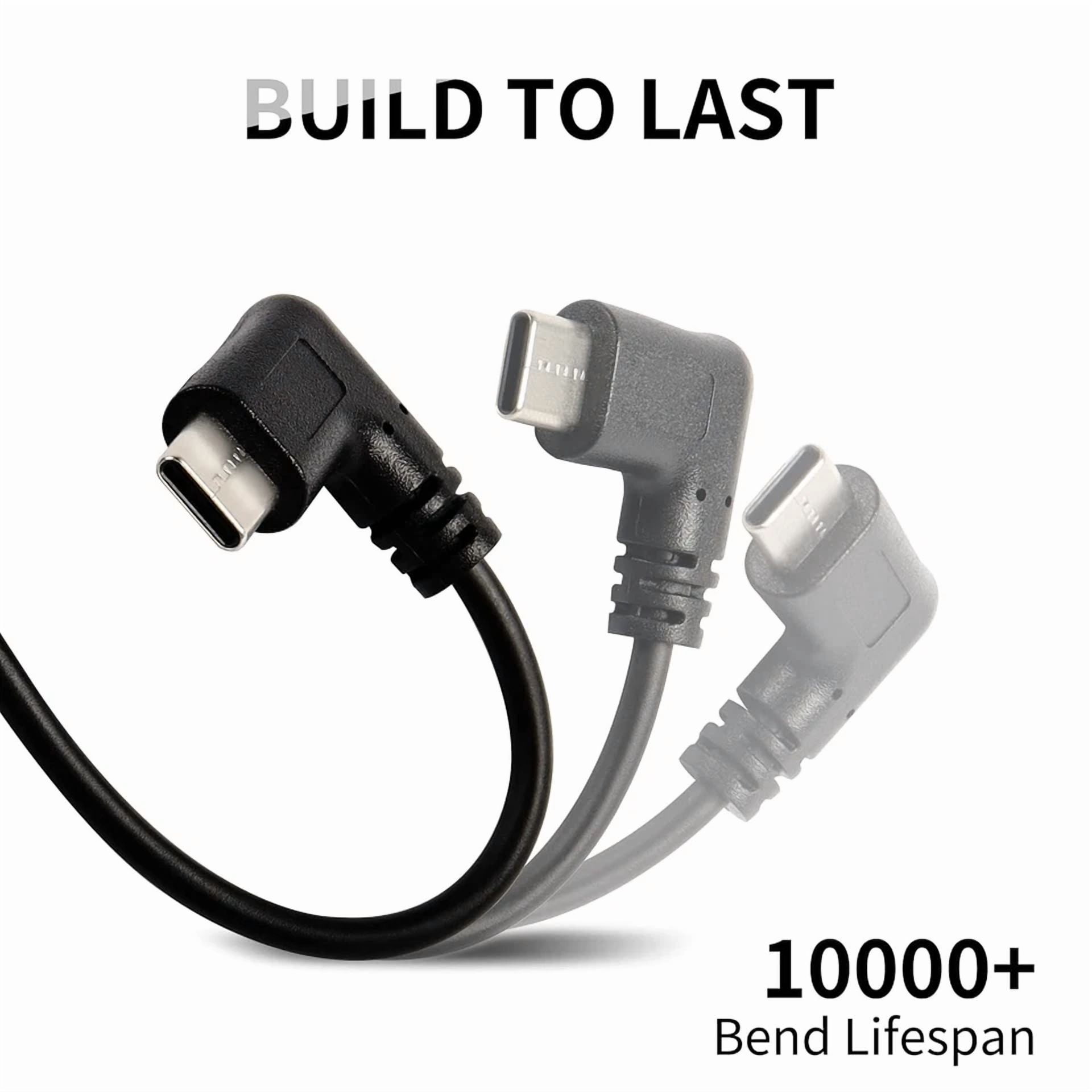 CRESTIN- Yacsejao Coiled Usb C Charging Cable Retractable 2.0 To 90 Degree Type C...
