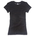 thumbnail image 1 of B&C Camiseta de manga corta con cuello redondo en canalé fino para chica/mujer (Negro), 1 of 1