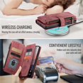 thumbnail image 4 of CaseMe Case for Google Pixel 10/10 Pro Wallet Case for Women Men, Fashion Durable PU Leather Magnetic Flip Lanyard Strap Wristlet Zipper Card Holder Wallet Phone Case for Google Pixel 10/10 Pro 6.3", 4 of 9