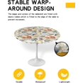 thumbnail image 2 of Christmas Round Table Cover 45-52 Inch - Waterproof Reusable Table Cloth Round Fitted Elastic Tablecloth for Party Outdoors - Christmas Snowflake Snowman Gift Floral Garland Red Plaid, 2 of 6