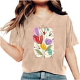 thumbnail image 5 of DDAPJ pyju 2025 Mother's Day Short Sleeve T-shirts for Women Grandma Mom Cute Graphic Tees Mama Gift Tops Khaki S, 5 of 8