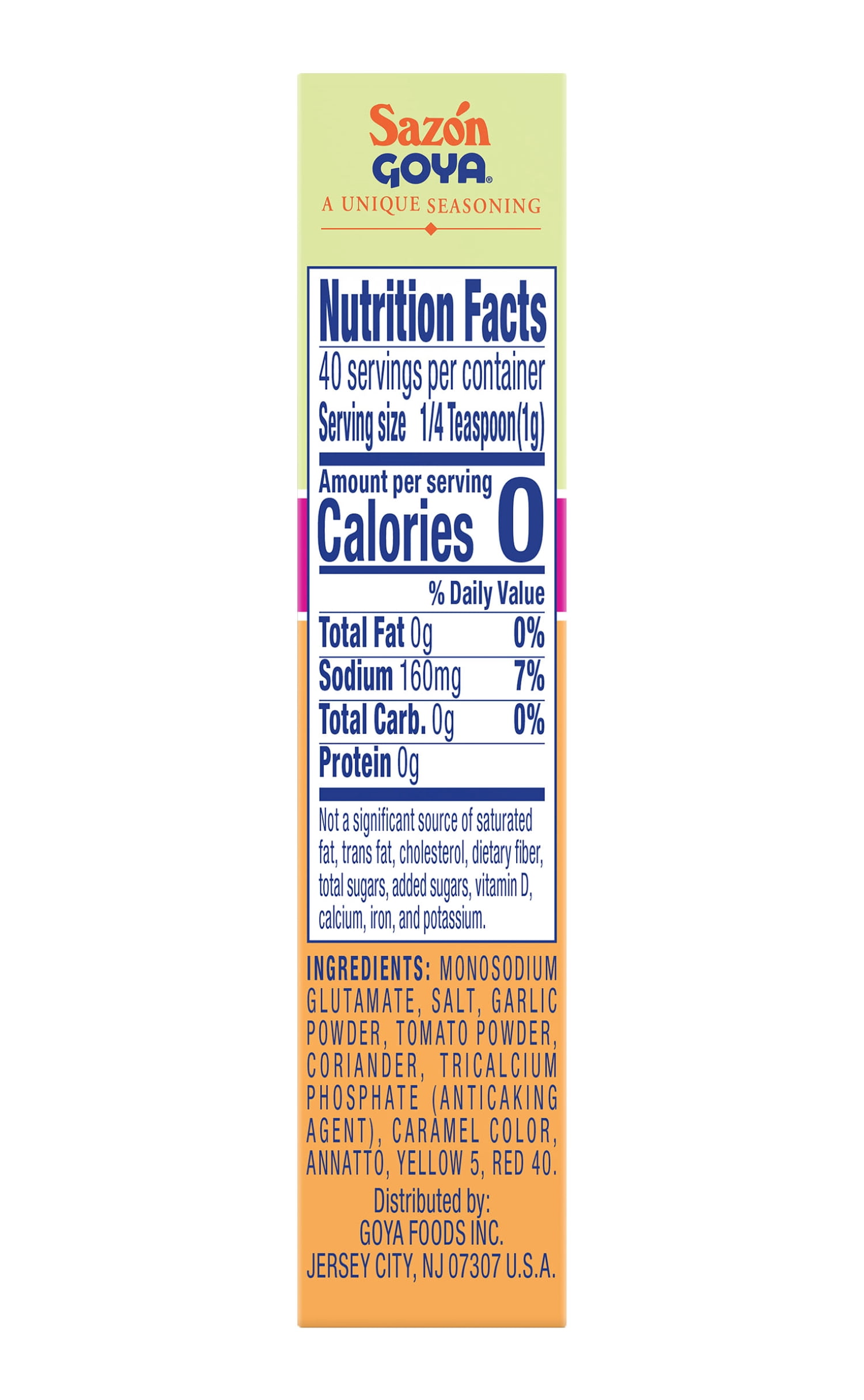 (7 pack) GOYA Sazon with Cilantro & Tomato, 1.41 oz