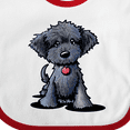 thumbnail image 4 of Inktastic Black Doodle Puppy Boys or Girls Baby Bib, 4 of 4