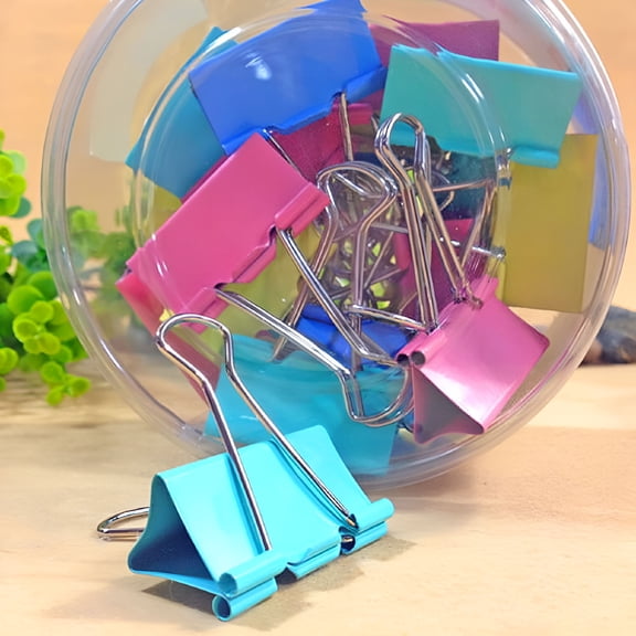 CCOCC Medium Metal Paper Clips Assorted,Colored Binder Clips Multi Color Photo File Paper Document Clip Clamp Organizer Document File Ticket Binder Clips for Office Home