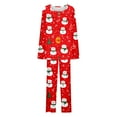 thumbnail image 6 of Lorytime Womens Christmas Pajamas Sets Snowman Long Sleeved Crew Neck Tunic Tops Elastic Waist Pants Holiday Sleepwear, 6 of 6