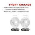 thumbnail image 6 of R1 Concepts Front Brakes and Rotors Kit |Front Brake Pads| Brake Rotors and Pads| Ceramic Brake Pads and Rotors |fits 1993-1994 Lexus LS400, 6 of 7