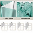 thumbnail image 3 of Turquoise Marble Kitchen Window Curtains, Swag Curtains Valance for Bedroom Living Room Bathroom, Nature Marble Stone Ripple Modern Art Rod Pocket Window Curtain Block Drapes 2 Panels 36"x36", 3 of 7