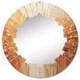 thumbnail image 2 of Designart "Glowing Amber III" Abstract Landscape Round Wall Mirror - Modern Oval Printed Decorative Oversized Mirror - Multiple Color Options, 2 of 4