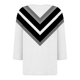 thumbnail image 4 of CHOII 50% de descuento en camisetas de mujer 2024. Camiseta de mujer con botones, manga 3/4, para uso diario, fin de semana, básica, cuello en V, blusas de mujer, mangas tres cuartos, camisetas de, 4 of 5