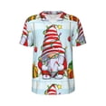 thumbnail image 2 of Gaeub Funny Christmas Gnome Men's Basketball Short Sleeves, Beach Vacation T-Shirt, Fitness Short-Sleeve, Printed Pattern with Buttons - Small, 2 of 9