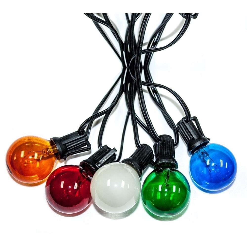 Party Light 25Ft Globe String Lights with 25 Sockets and 25 Multi