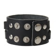 thumbnail image 3 of Pulsera de correa multicapa Sunnimix Punk Party Negro, 3 of 4