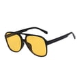 thumbnail image 5 of VOUZZA Sunglasses Retro Double Bridge Square Frame Fashion Trend Shades Outdoor Goggles Uni, 5 of 6