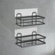 thumbnail image 2 of Estante de ducha, estantes de baño de montaje en pared con ganchos, cesta de ducha de baño autoadhesiva, soporte de ducha para 2 niveles, 2 of 9