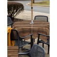 thumbnail image 5 of Outdoor Tablecloths with Umbrella Hole & Zipper, Vintage Wood Grain 60x60 Inch Square Tablecloths, Country Wooden Board Brown Waterproof Table Cloth, Patio/Pool/Picnic Table Covers, 5 of 8