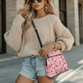 thumbnail image 4 of ZUXONGSY Strawberry Flower Heart Print Shoulder Bag for Women Small Crossbody Travel Purse Trendy Satchel with Adjustable Wide Strap for Dating Workout, 4 of 7