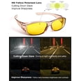 thumbnail image 2 of TINHAO Fit Over Wrap Around Sunglasses for Men Women with Hard Case, Polarized UV400 Wear Over Prescription Glasses, 2 of 6