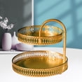 thumbnail image 3 of GROWTH TANK 2 Layer Fruit Storage Tray Cake Rack Family Party Dessert Storage Rack Home Room stripe, 3 of 8