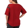 thumbnail image 4 of Women's G-III 4Her by Carl Banks Red Tampa Bay Buccaneers Plus Size Linebacker T-Shirt, 4 of 4