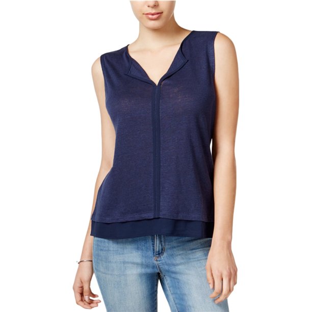 Sanctuary Clothing Hanna - Camiseta sin mangas para mujer, color azul, grande Sanctuary Clothing Camiseta sin mangas