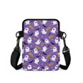 thumbnail image 2 of Eheartsgir Ghost Bat Design Lightweight Crossbody Bag, Polyester Crossbody Purse Back Zipper Pocket Phone Purse Bags for Shop Hiking, 2 of 7