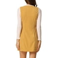 thumbnail image 3 of Vestido de tirantes para mujer INSPIRE CHIC, con escote en forma de scoop, vestido tipo pinafore de pana, vestido casual XS en color amarillo oscuro, 3 of 6