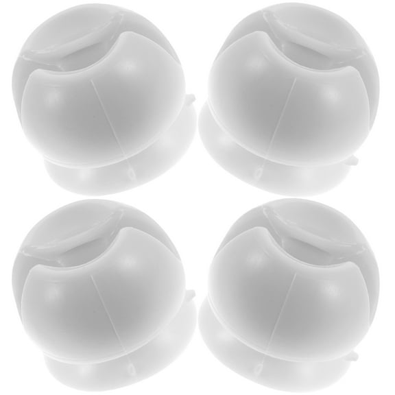 OFFIGAM Wall Mounted Toothbrush Holder Rack Plastic 4 Pieces Bathroom Organizer Storage