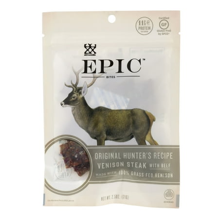 EPIC Venison Steak with Beef Jerky, 2.5 OZ