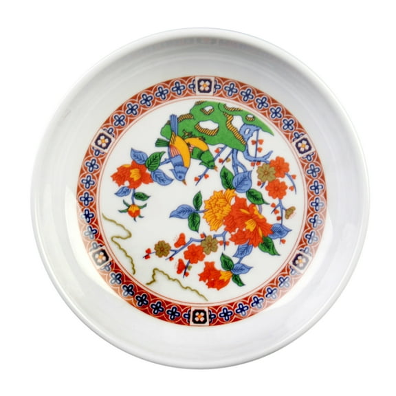 Excellante Peacock melamine dinnerware collection 3 oz, 3 7/8" sauce dish, comes in dozen