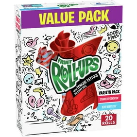 Fruit Roll-Ups Fruit Snacks, Variety Snack Pack, Value Pack, 20 Count