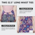 thumbnail image 6 of Purple Paisley and Floral Pattern Apron-Garden Aprons for Women with Pockets-Cotton Linen Waterproof Kitchen Cooking Gardening Aprons Adjustable for Kitchen,Cooking,BBQ and Salon 33x27 Inch, 6 of 7