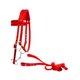 thumbnail image 4 of Brida para caballo con riendas, arnés práctico con cojín suave, cuerda de guía versátil Rojo S, 4 of 9