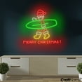 thumbnail image 3 of Craftnamesign Santa Surfing Neon Light, Surfing LED Sign, Christmas Wall Art Decor, 3 of 5