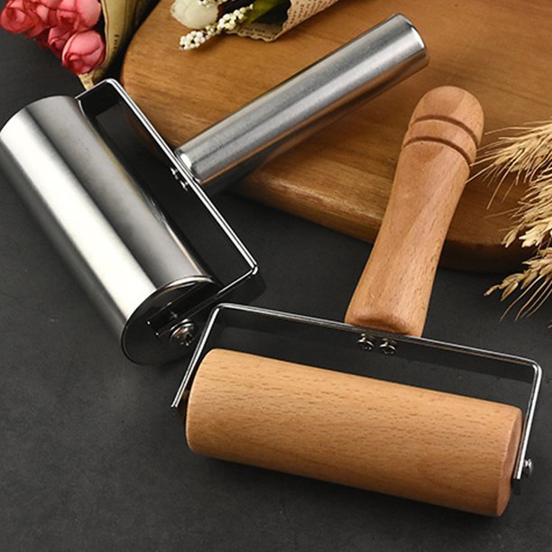 Rouleau à Pâtisserie Antiadhésif Inox - Avec Anneaux Réglables Et Tapis Silicone - Accessoire Cuisine Pro