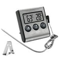 thumbnail image 1 of Oven Thermometer, Kitchen Sugar Baked Food Thermometer Timer Alarm Oven Meat Barbecue Electronic Thermometer, 1 of 5