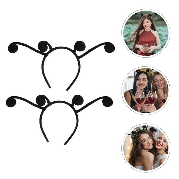 HOOWIFFY Cute Black Antenna Headband for Cosplay, Masquerade, , Party, Stage and Costume Accessories