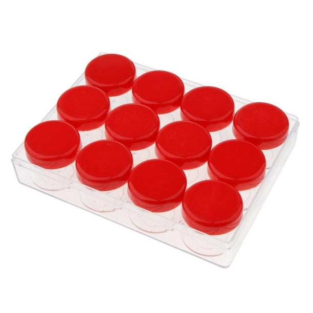 Tarros 12x 20g Tarros Vacíos para Arte de Uñas Acrílico Craft Beads Maquillaje Botella rojo