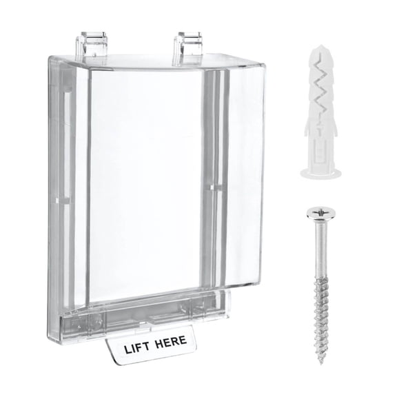 Fire emergency button protective Device - High-strength plastic protective Device - Manual call point guardrail - Easy installation - Waterproof and anti-misoperation