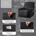 thumbnail image 3 of Funda reclinable ULTICOR de jacquard de 4 piezas, negra, 3 of 6