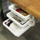 thumbnail image 4 of Organizador de cajones autoadhesivo deslizable para debajo del escritorio, ideal para la cocina y el hogar. Nivel triple, 4 of 9