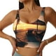 thumbnail image 1 of Fotbe Hawaiian Sunset Beach Sujetador Deportivo Largo sin Aros para Mujer con Almohadillas y Soporte Medio, Transpirable y Absorbente, Camiseta Tipo Chaleco o Tank Top-X-Large, 1 of 8