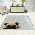 thumbnail image 2 of FREEAM Cute Pug Dog Non Slip Area Rug for Living Dinning Room Bedroom Kitchen, 5' x 7'(58 x 80 Inch), Animal Dog Nursery Rug Floor Carpet Yoga Mat, 2 of 6