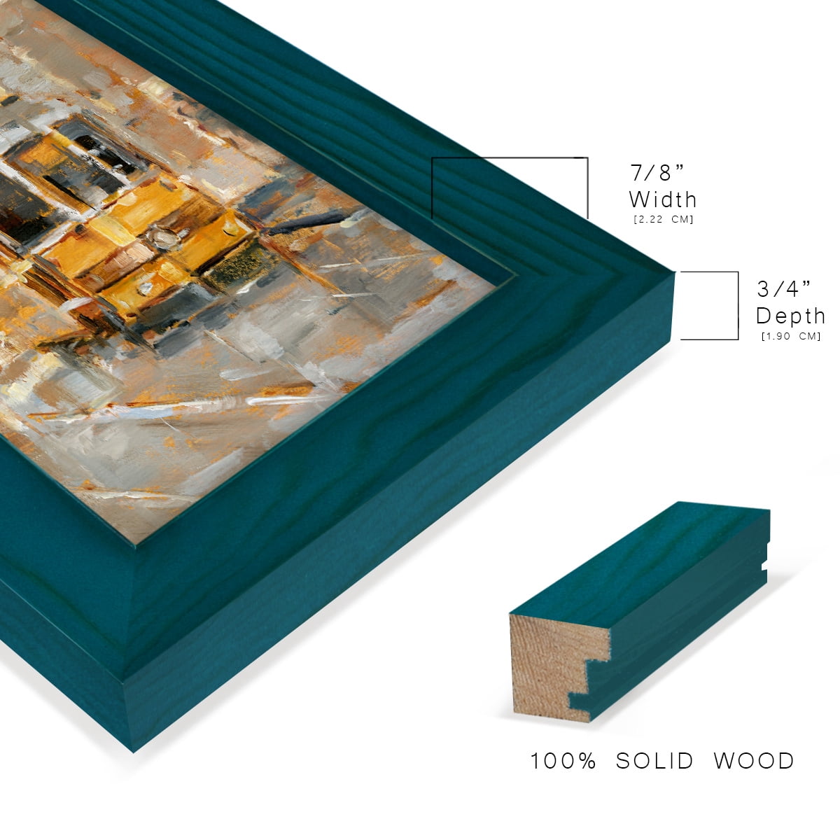 Day Trolley II - Framed Print w/glass - Ocean Blue