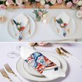 thumbnail image 3 of Thin Blue Red Striped Cloth Napkins, Patriotic Gnomes 4th of July Truck Washable and Reusable Dinner Napkins Set of 4, Table Napkin for Kitchen Party Birthday Wedding Hotel Housewarming 20"x20", 3 of 9